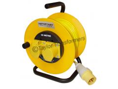 25M 16Amp 110V 1.5mm Cable Extension Reel With 2x16A 110v Socket Outlets to IP44